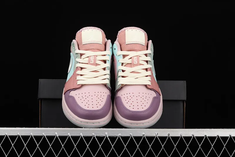 All categories Air Jordan Jordan series basketball shoes Air Jordan 1 Low G version pure original Air Jordan Low SE AJ1 Joe 1 color stitching candy low-top basketball shoes DJ5196-615